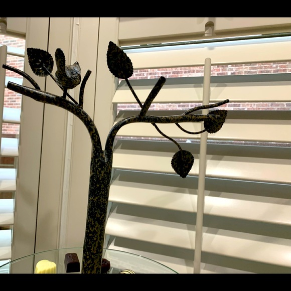 Like New double tiered glass cupcake quiche hors d'oeuvre stand +perching branch - Picture 4 of 8